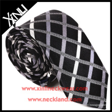High Quality Wholesale Mens Neckties Cheap Polyester Check Fabric
